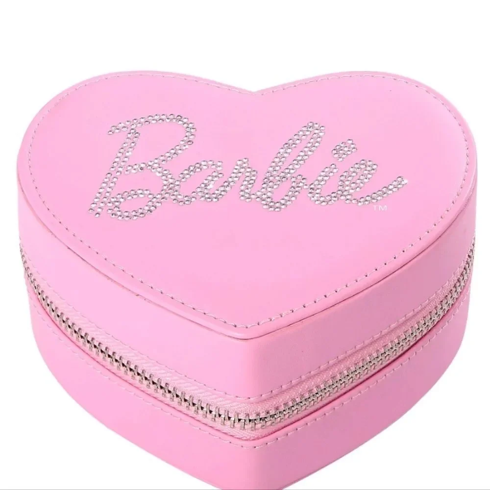 Barbie Heart-Shaped Zippered Jewelry Travel Case‎
